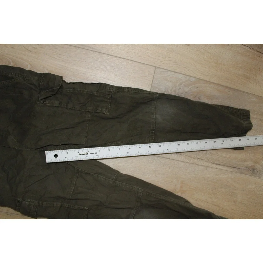 H&M Kids Olive‎ Green Cargo Jogger Pants Elastic Waist Size 8-9Y Utility